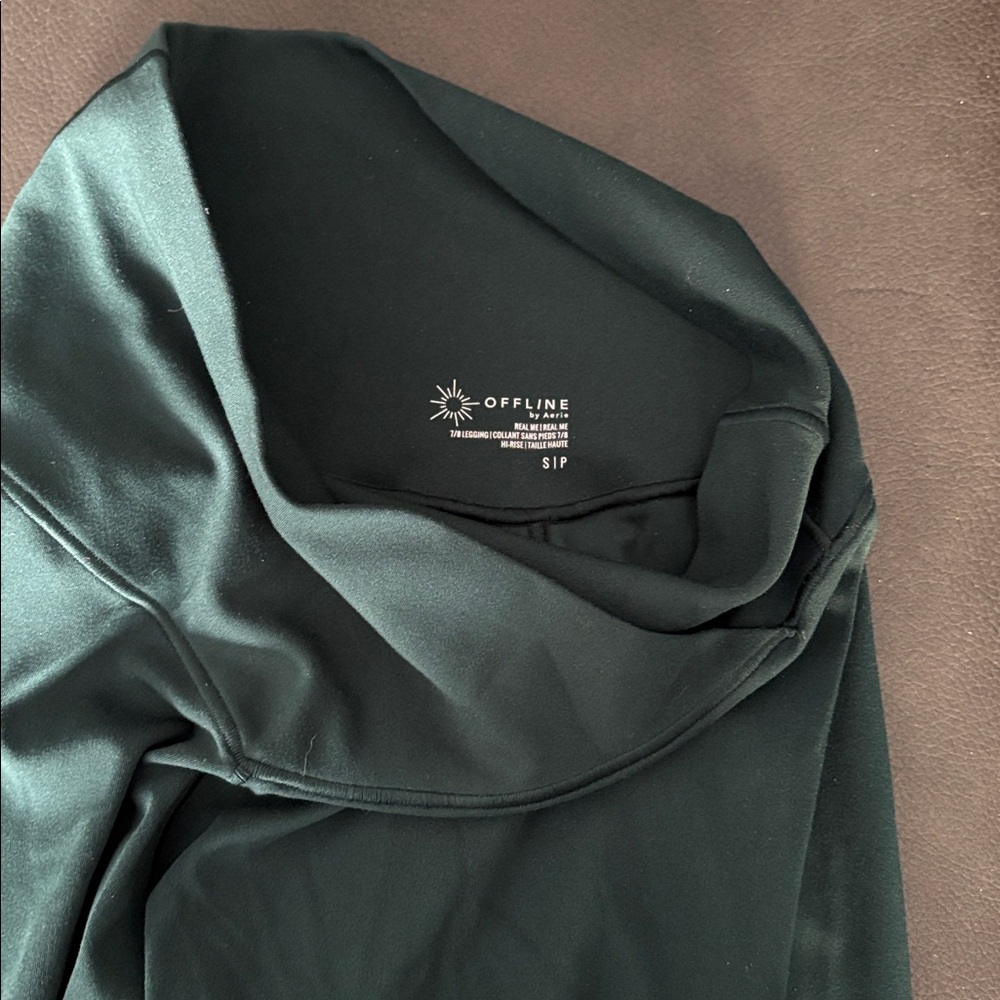Offline by Aerie Dark Green Real Me High-Waisted Crossover Leggings Size Small - Picture 6 of 6